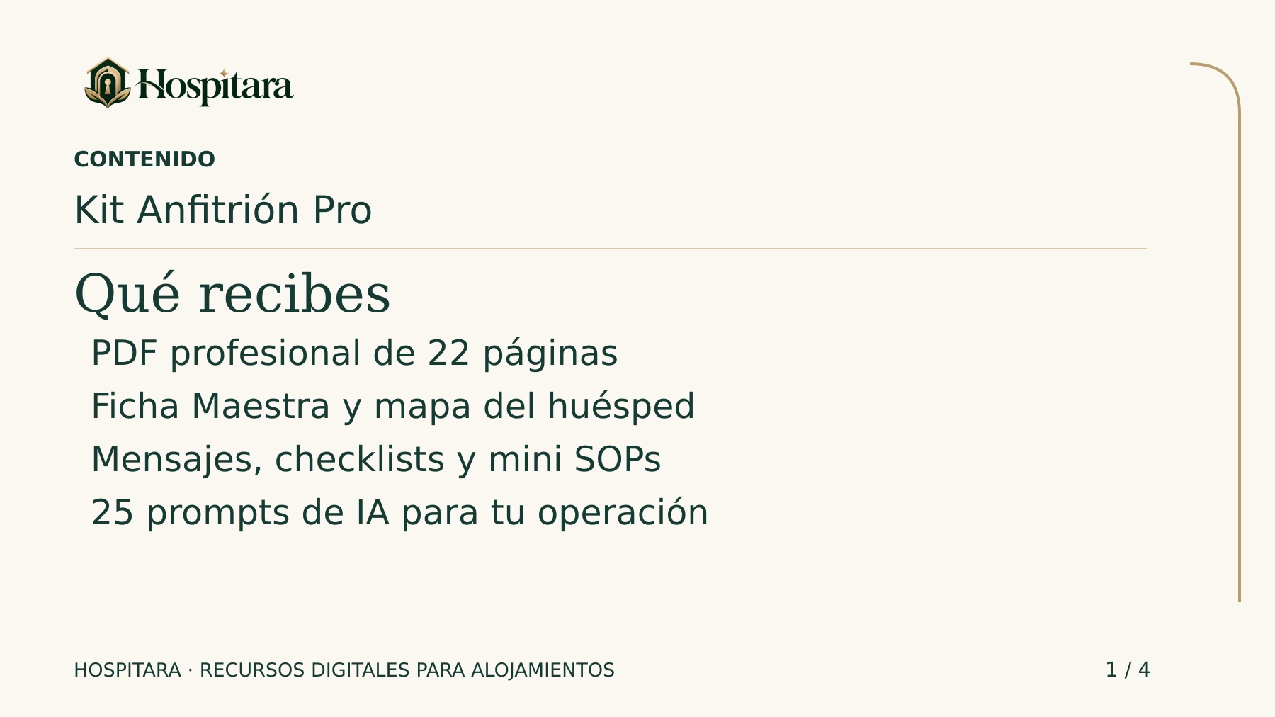 Kit Anfitrión Pro · lámina 1