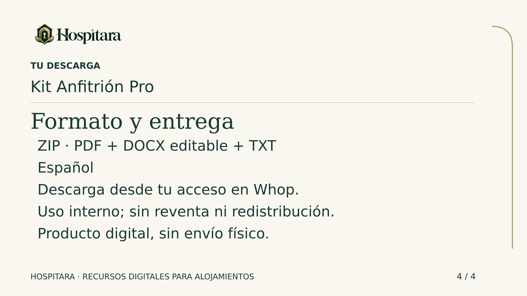 Kit Anfitrión Pro · lámina 4