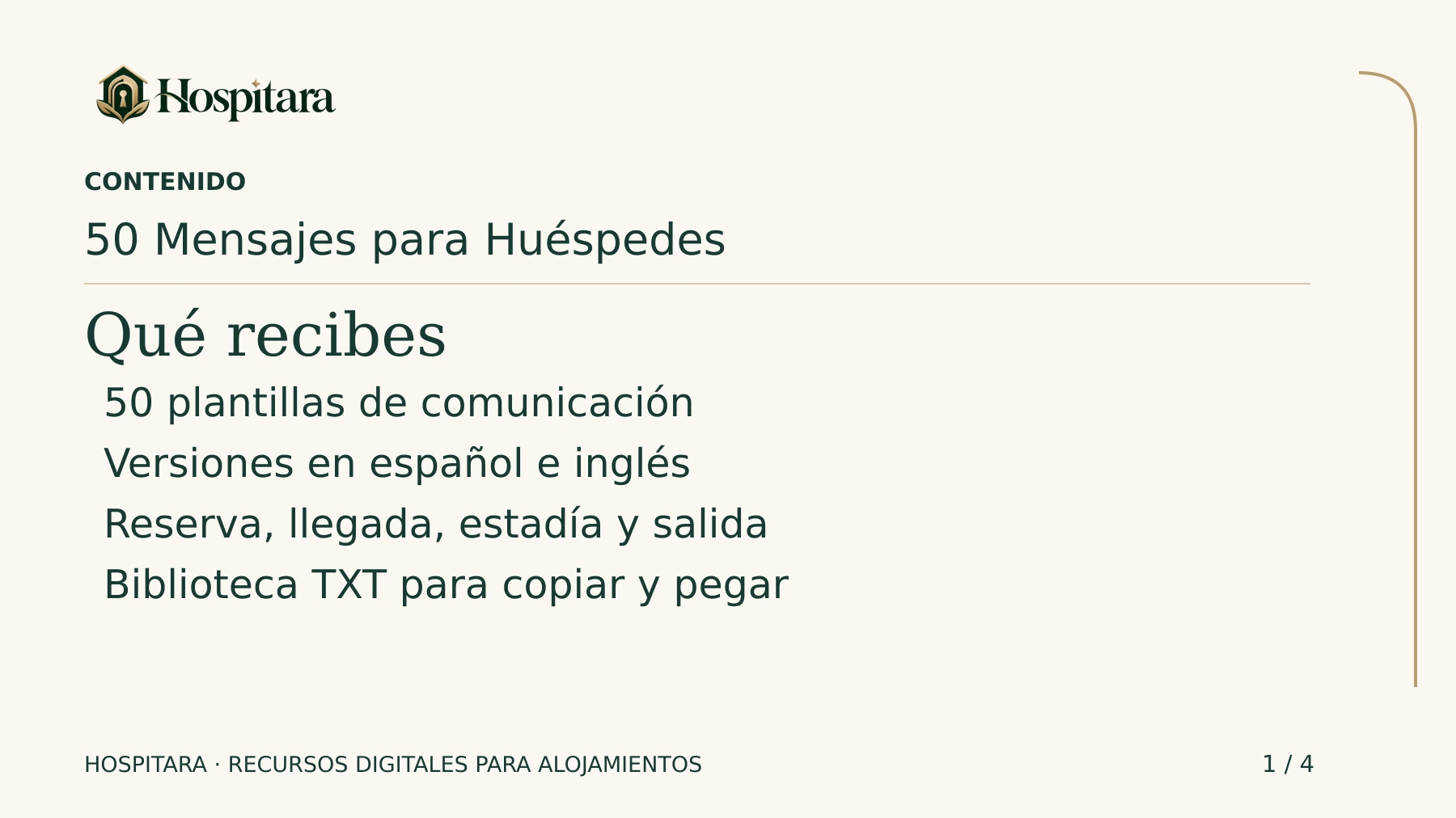 Pack 50 Mensajes para Huéspedes · lámina 1