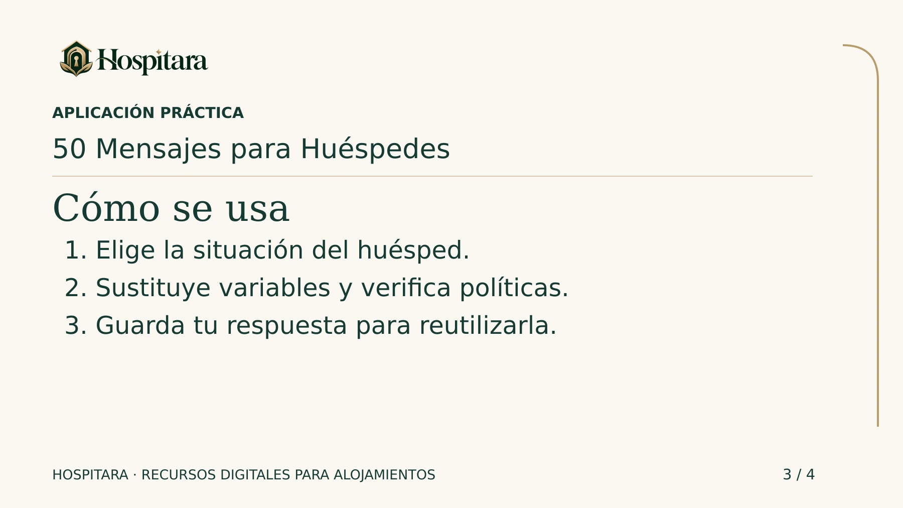 Pack 50 Mensajes para Huéspedes · lámina 3